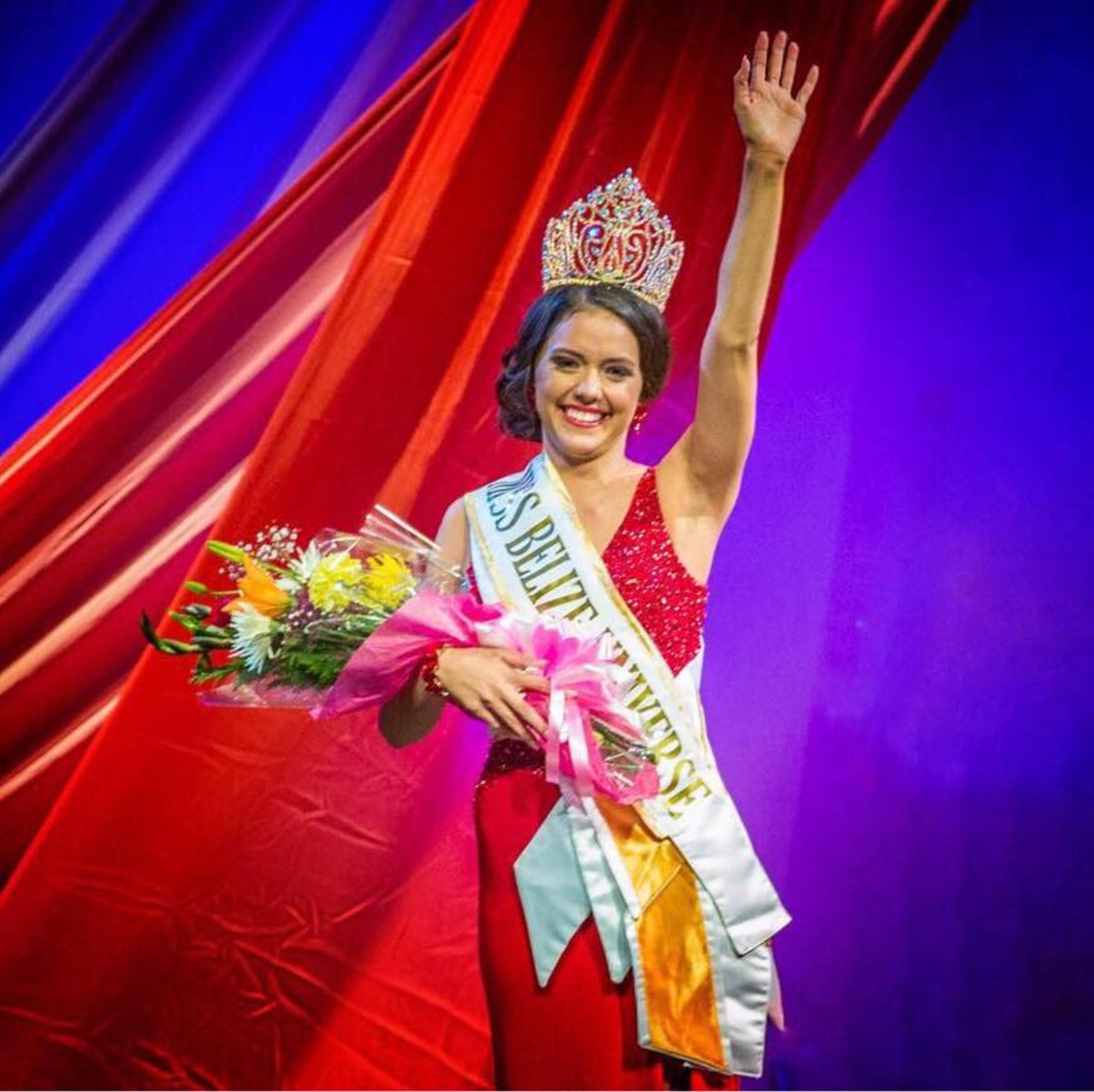 Rebecca Rath after being crowned Miss Belize.