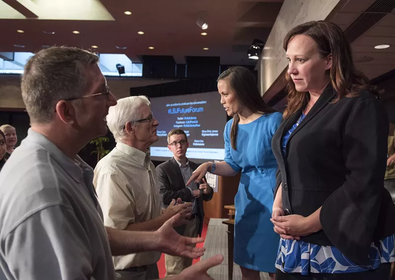 Image: Air Force veteran MJ Hegar (right) defeated Dallas state Sen. Royce West Tuesday in the U.S. Senate Democratic primary runoff.
