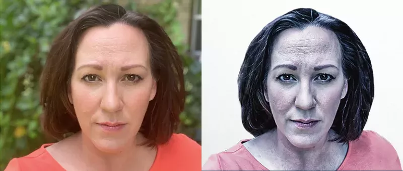 Image: Somehow, Democratic Senate candidate MJ Hegar loses her healthy glow in a GOP Twitter post. The file — or something else — got corrupted, we suppose.