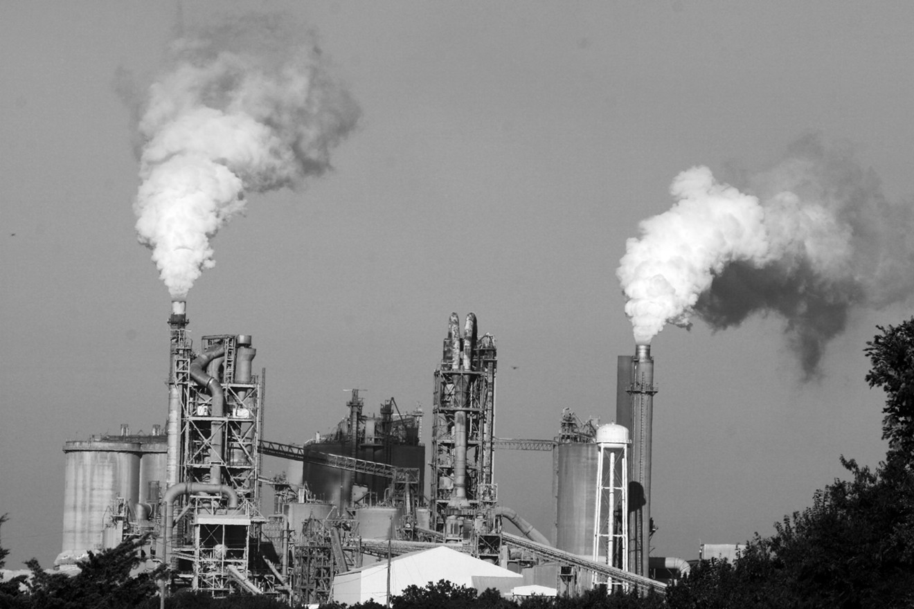 The Swiss-based company Holcim is the largest cement producer in the U.S. It’s plant in Midlothian is the No. 1 polluter in all of North Texas, pumping out 7,952 tons of total emissions in 2019.