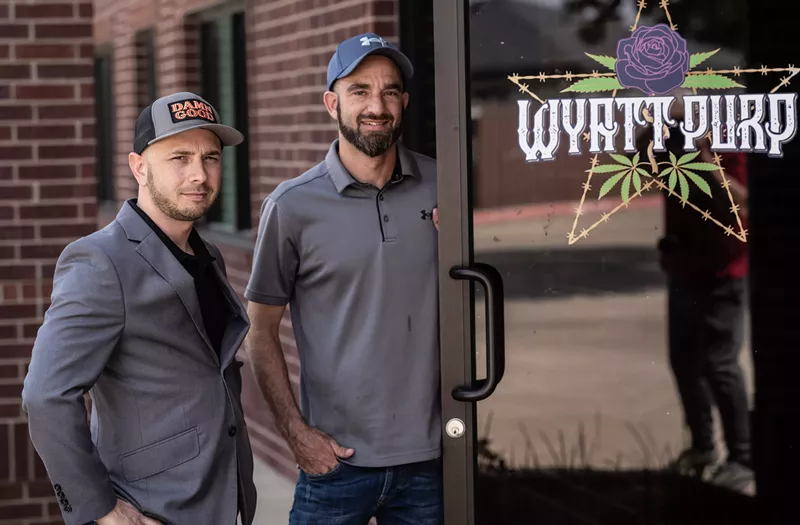 Image: Wyatt Larew (right) and Dustin Ragon are the co-founders of Wyatt Purp.