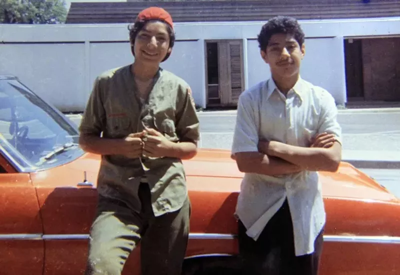 Image: David Rodriguez, 13, and his brother Santos in 1973, only months before Santos was murdered by a Dallas police officer.
