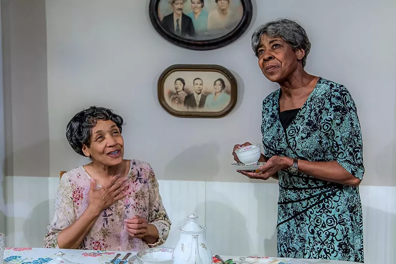 Image: Perri Gaffney and Marjorie Johnson star in Having Our Say at Jubilee Theatre in Fort Worth.