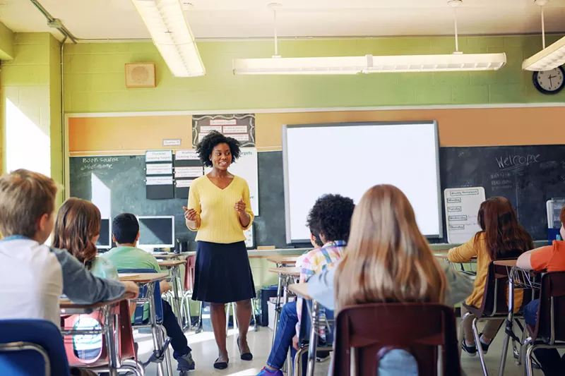 Image: school classroom with students