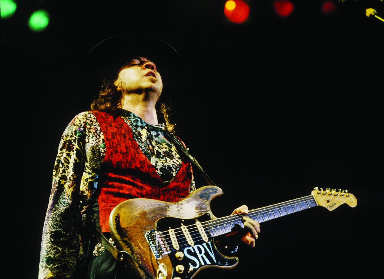 Stevie Ray during his final show in 1989