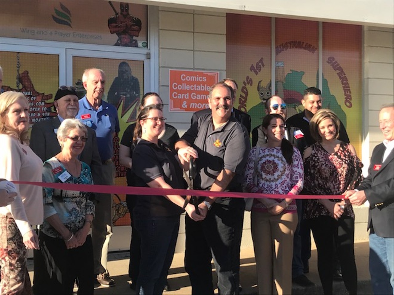 Amy and Herb Kaplan cut the ribbon during Free Range Pumpkins' grand opening March 20.