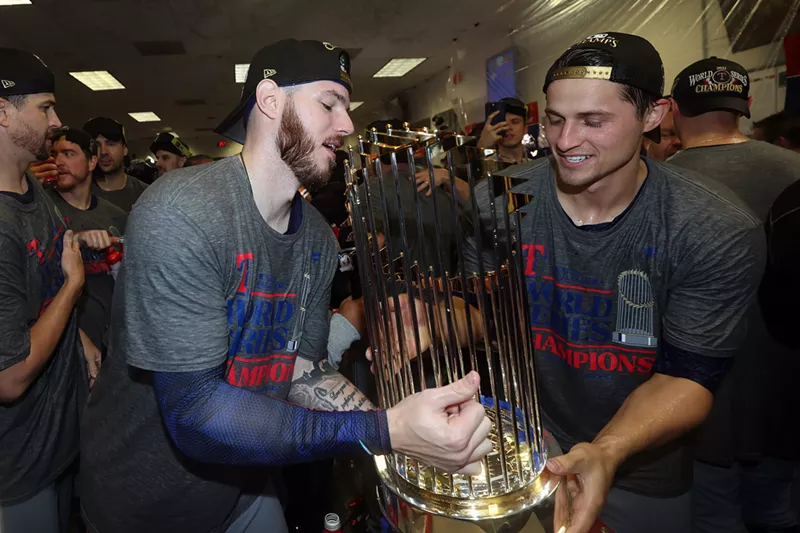 Image: texas rangers world series Corey Seager