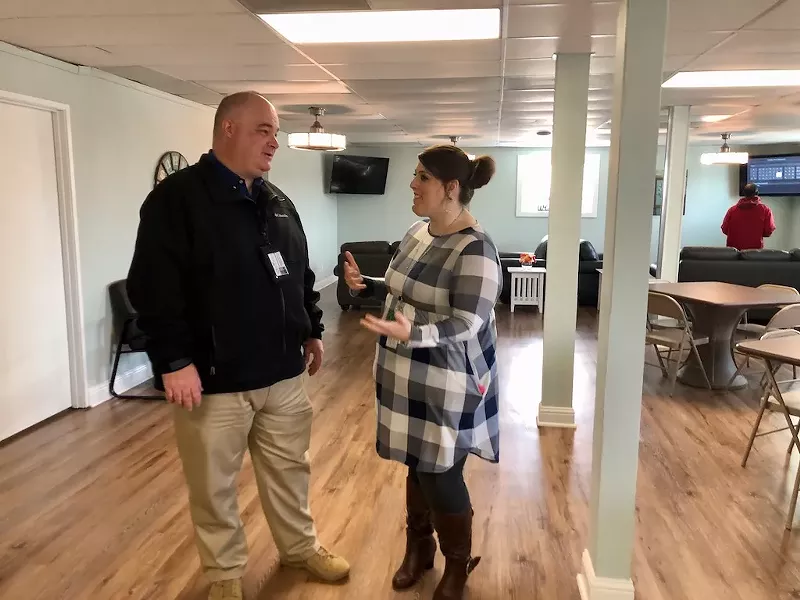 Image: Jessica Martinez and Chad Anderson in The Living Room, a first-of-its-kind facility in South Dallas
