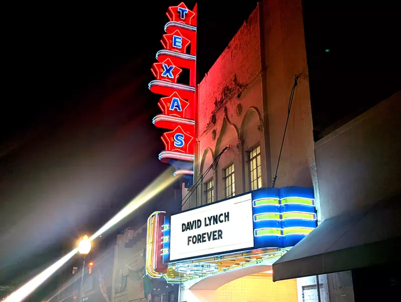Image: The Texas Theatre's marquee