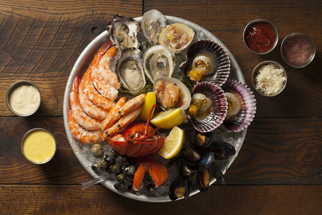 The iced shellfish platter at Water Grill.