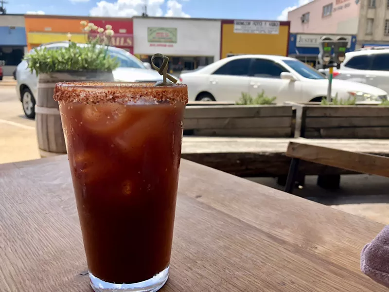 Image: Sip Bloody Marys while watching Jefferson Boulevard go by at Small's new brunch.