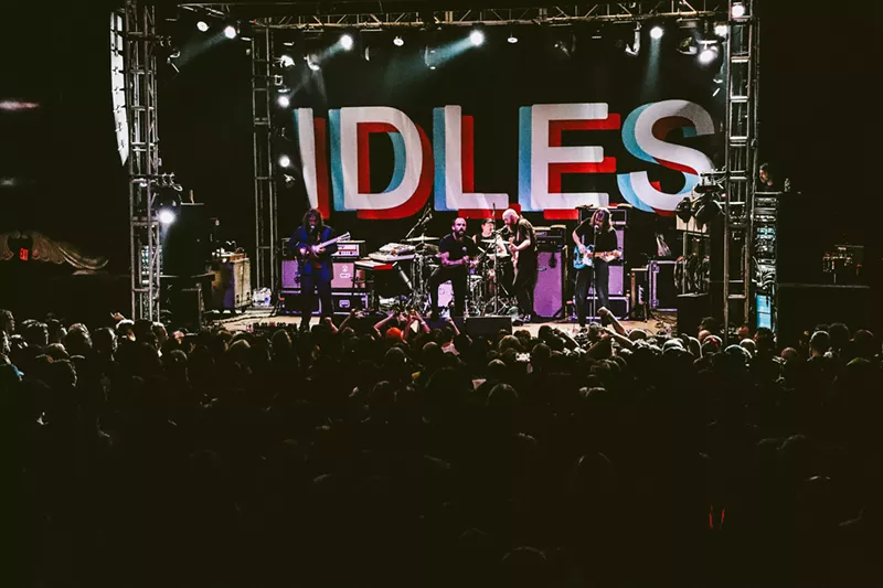 Image: Bristol band IDLES played to an overpacked crowd on Tuesday.