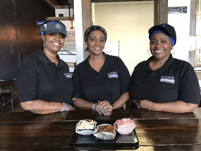 Image: (L-R) Sisters Darla McCuen, Shinita Briggs and Kim Haynes are the masterminds behind Oak Cliff bakery Kookie Haven.