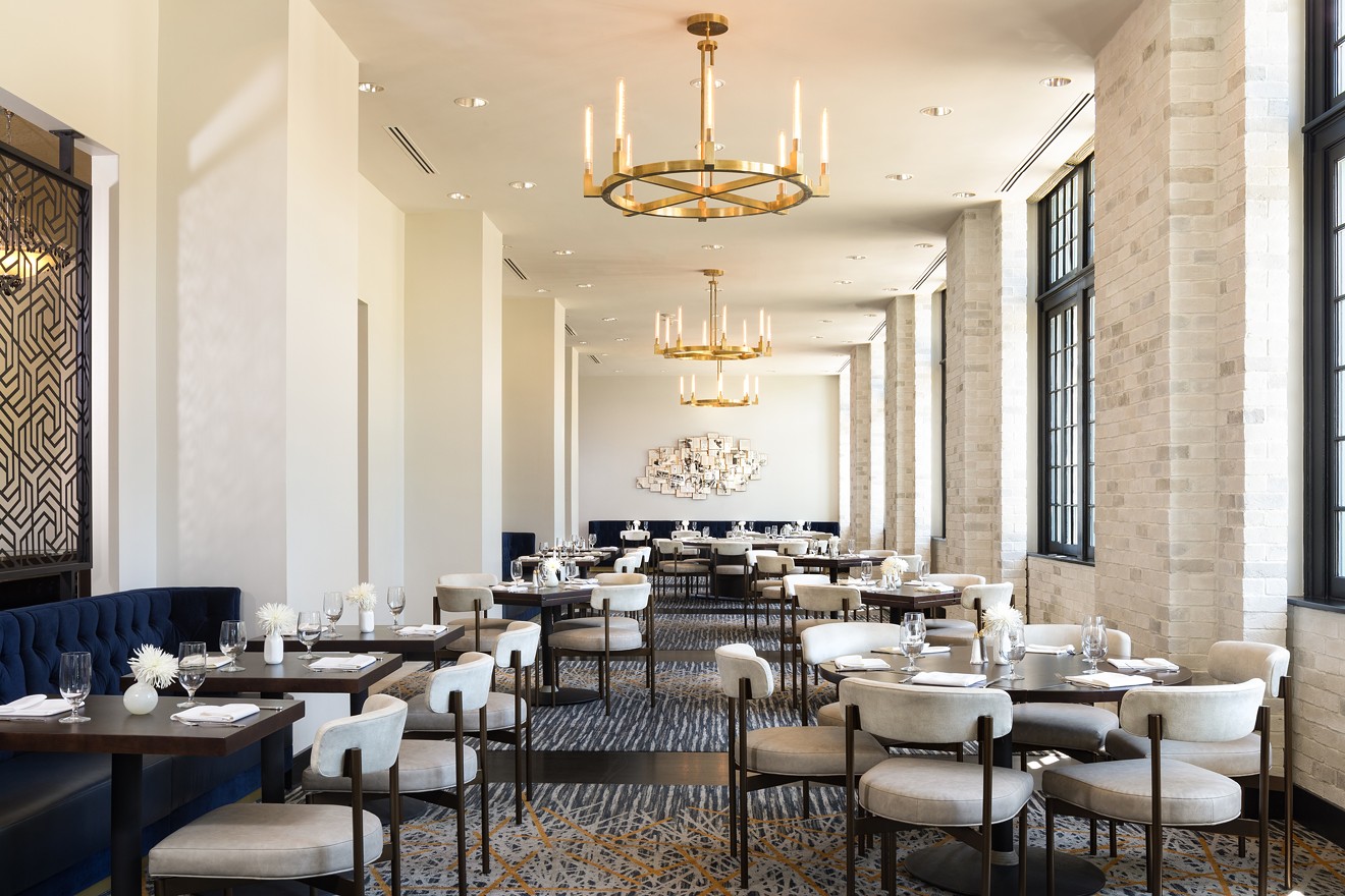 The interior of the Perle on Maple is a beautiful spot to share a meal or simply have a glass of champagne.