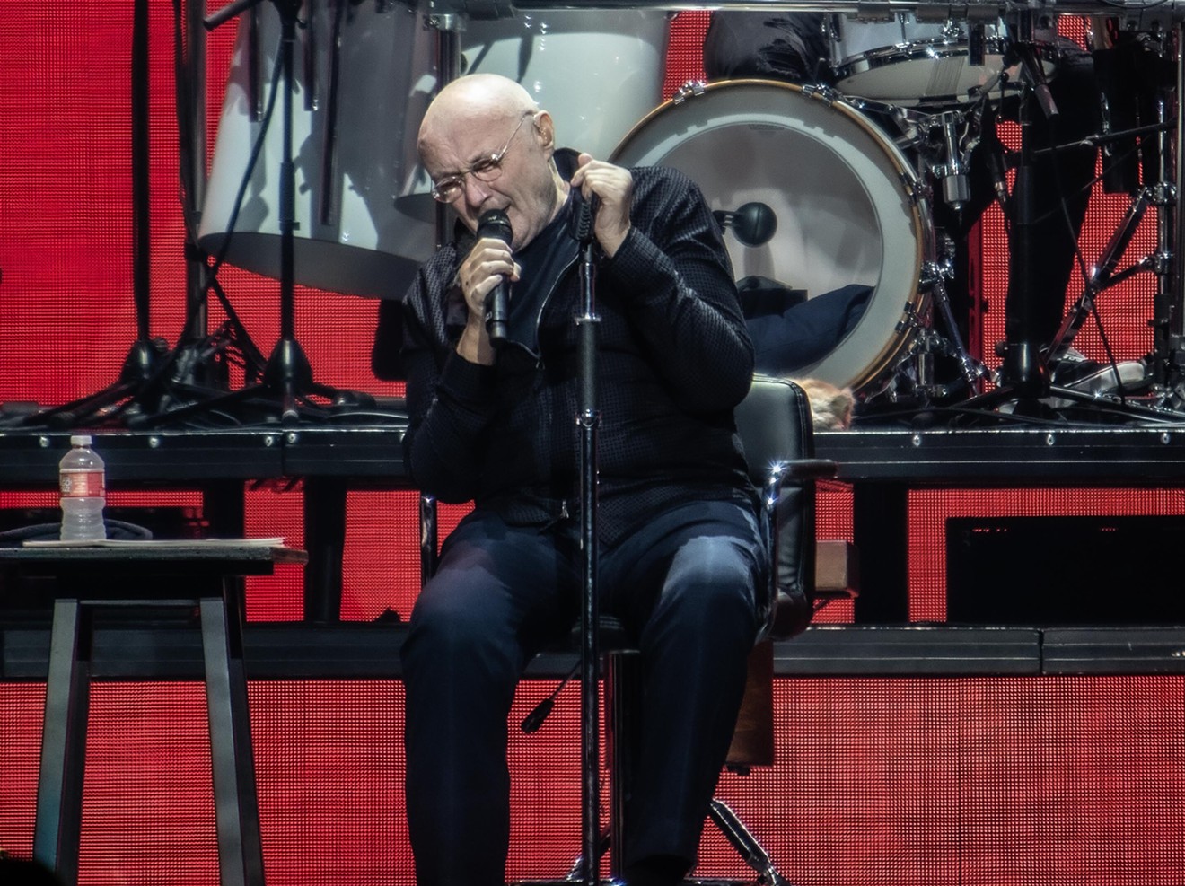 Even when he's seated, Phil Collins is still a rock star.