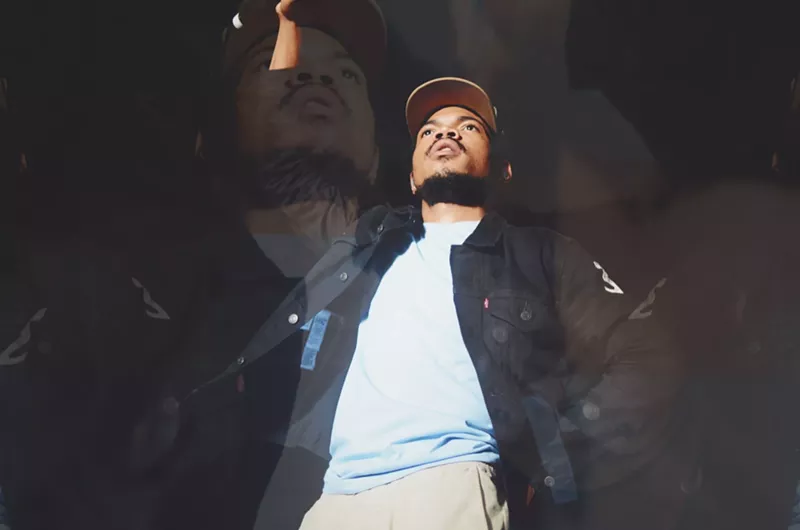 Image: One of Frayre's favorite techniques to use is double exposure, applied here to a shot of Chance The Rapper.