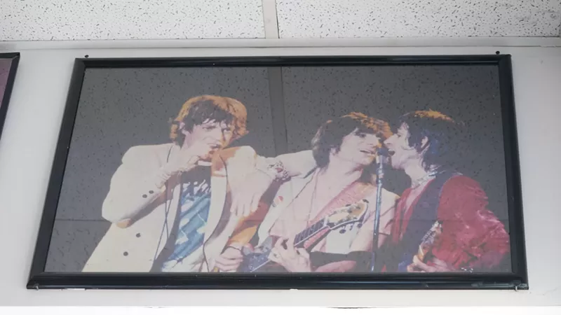 Image: The photo of Mick Jagger, Keith Richards and Ronnie Wood of the Rolling Stones, taken in ’78 at Will Rodgers Auditorium by Ron Ross.