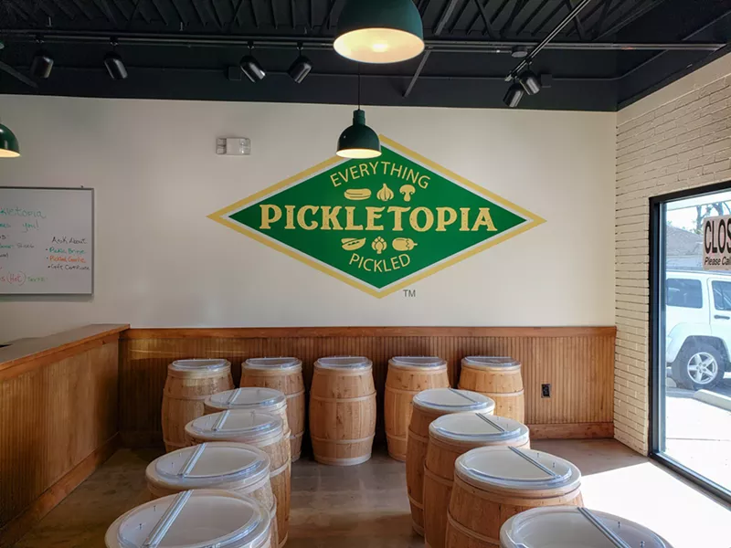 Image: Barrels of pickled vegetables