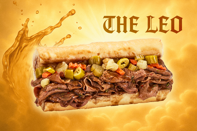 Image: In celebration of the new Windy City Pope, Portillo's is offering The Leo during the month of May, a beef sandwich with a "holy trinity" of peppers: sweet, hot or combo and "baptized" in gravy.