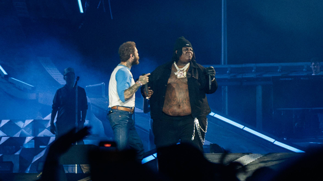 Two artists on stage