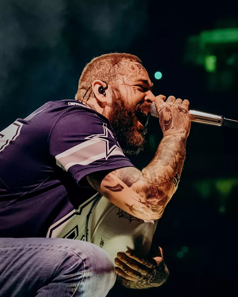 Image: Posty dropped some gems and F-bombs at his Friday night show in Dallas.