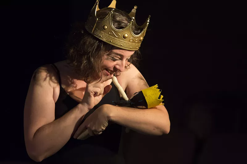 Image: Marianne Galloway plays Lear in Prism Movement Theater's wordless adaptation of King Lear.