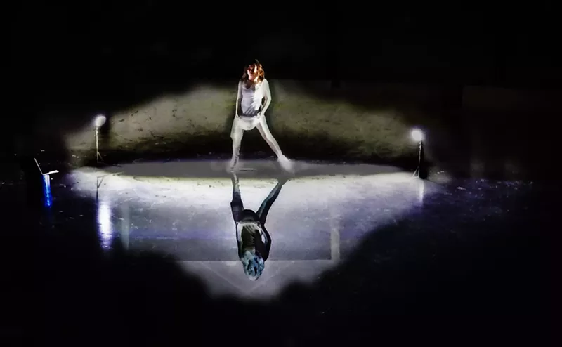 Image: Professional skater and multimedia artist Jennifer Wester will present the world premiere of the performance art piece Breaking Shadows on May 19.