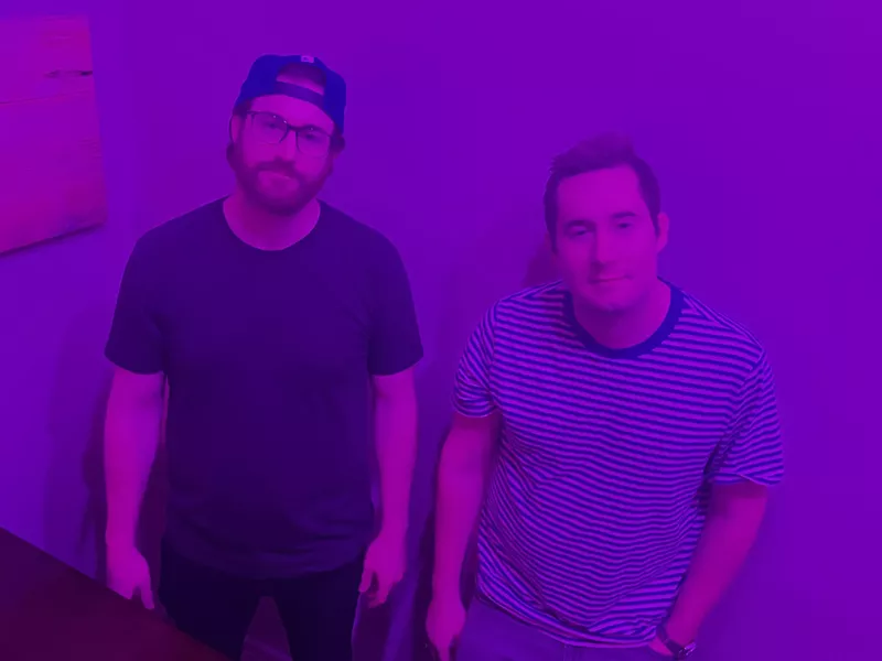 Image: Astral Panda (left) makes beats with his friend Medium K. And they've never been happier.