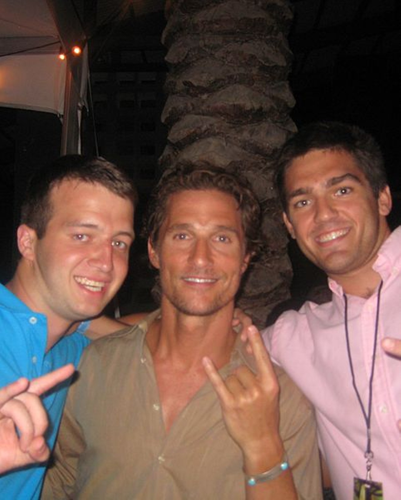 Here is Matthew McConaughey, center, with some guys!