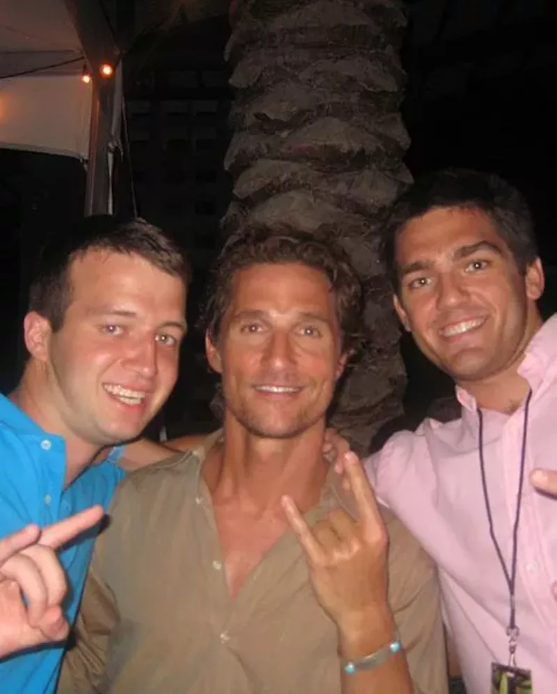 Image: Here is Matthew McConaughey, center, with some guys!