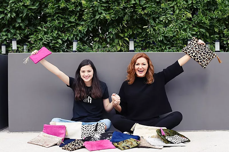 Image: Kellie Rasberry (right), with daughter Emma Kelly, is starting a mom-daughter-and-pop business: a fashion line.