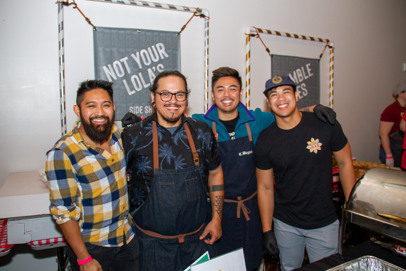 The Not Your Lola's team at last year's Meat Fight event: Daniel Gerona, Randall Braud, Carlo Wayan and Jed Pajela