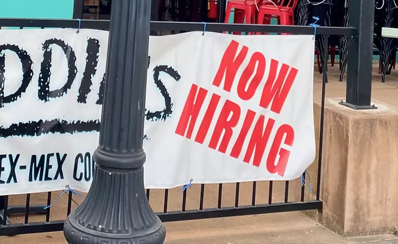 Image: "Now Hiring" signs are in high demand.