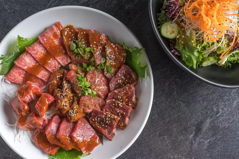 Image: A platter at Niwa Japanese BBQ during happier pre-virus days