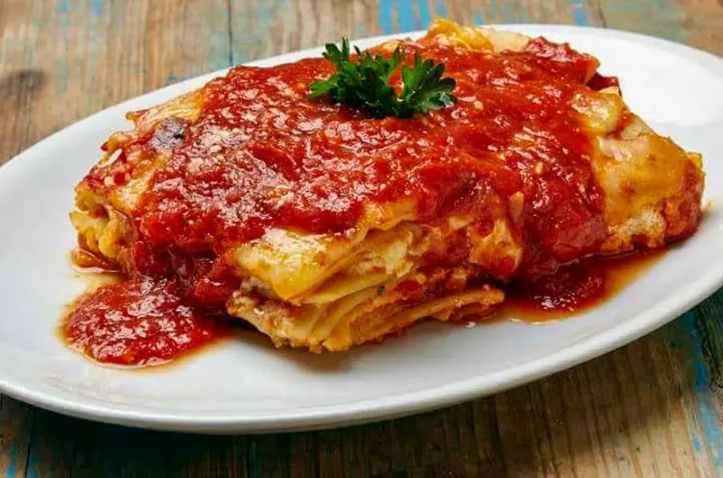 Image: Don't worry, five-cheese lasagna travels well.