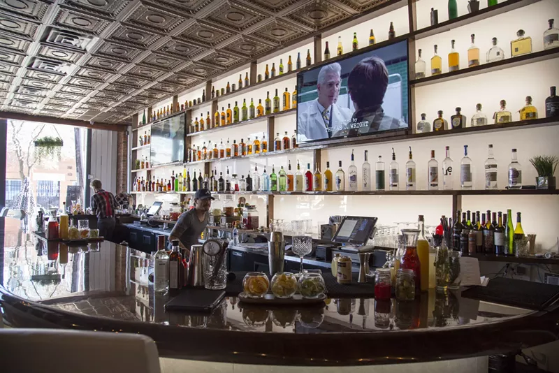 Image: The bar at the new 3Eleven Kitchen and Cocktails in the West End.