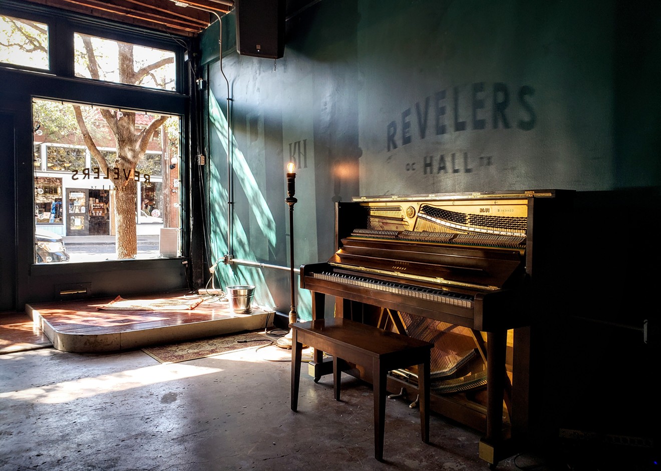 Revelers Hall is an old-timey haven for vagabonds and jazz cats.