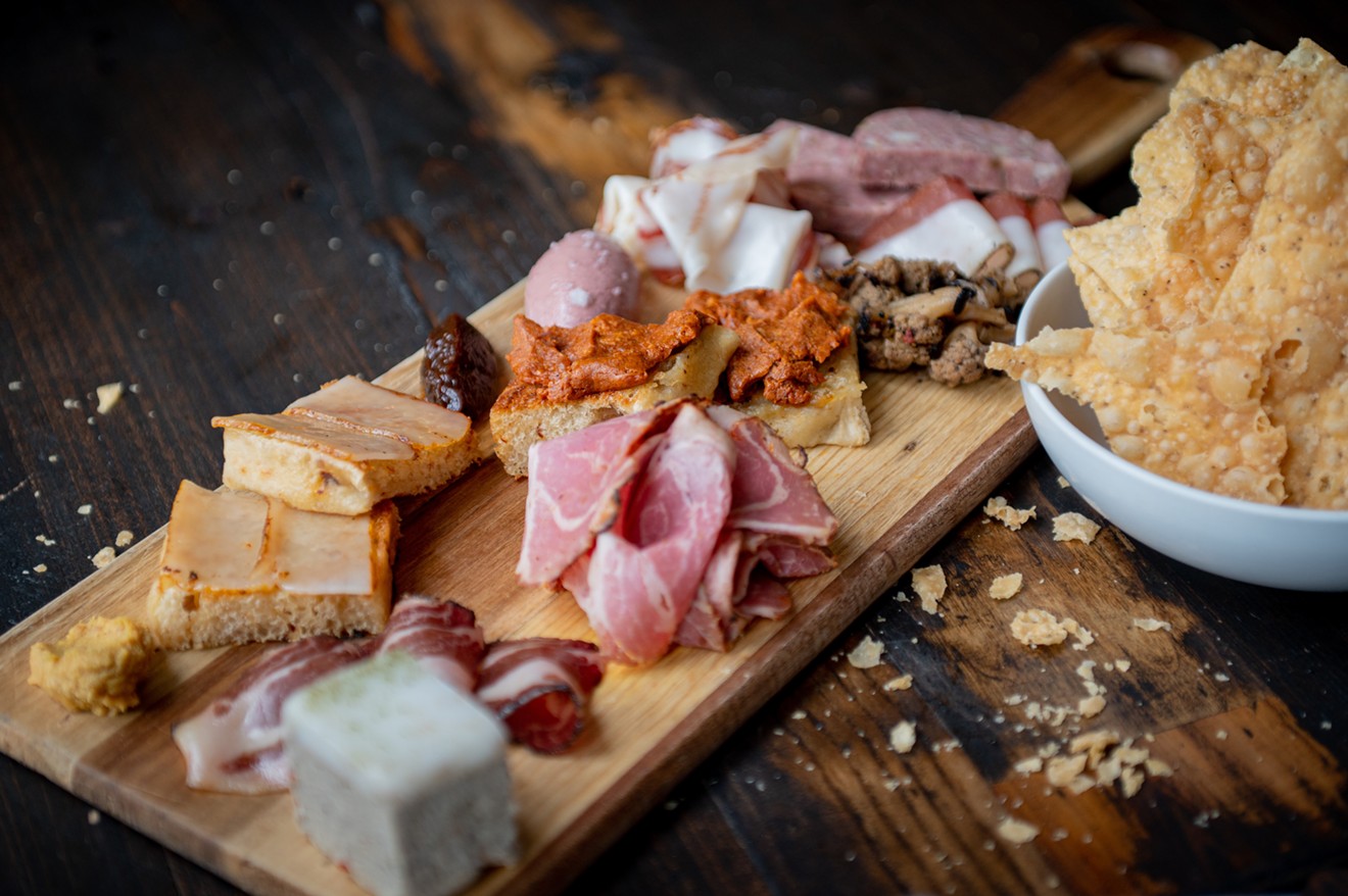 Charcuterie boards at Petra and the Beast are a mix of meats, enough for four people to share.