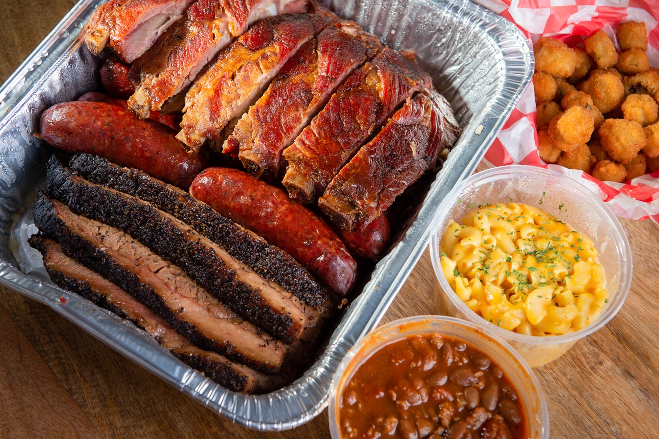 Brisket, sausage links, ribs, macaroni and cheese, beans and fried okra: Smoky Joe's nails the compulsory part of the program.
