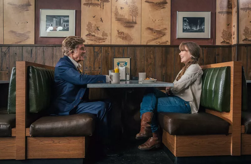 Image: Robert Redford (left), as a courtly bank robber named Forrest Tucker, and Sissy Spacek, who plays Jewel, the horse-raising widow, are enjoyable to watch together in writer-director David Lowery’s The Old Man & the Gun.