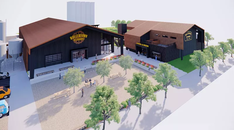 Image: rendering of rollertown beerworks.
