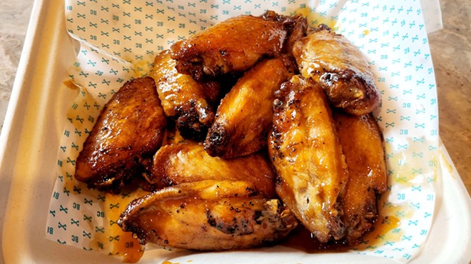 Honey habanero wings.