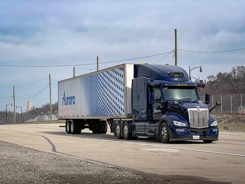 Image: Look out for Aurora trucks near Dallas. But don't look for a driver in the cab.