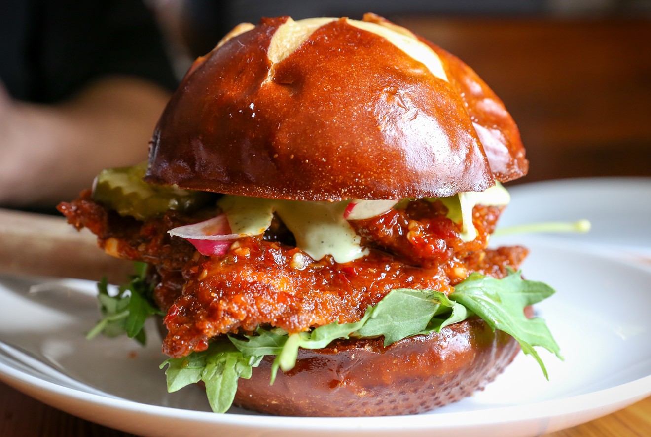 If you want this fried chicken sandwich from New York's Emmy Squared, you'd better get in line Monday at Cane Rosso.