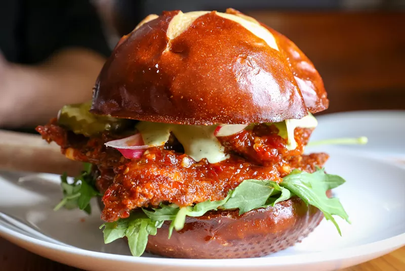Image: If you want this fried chicken sandwich from New York's Emmy Squared, you'd better get in line Monday at Cane Rosso.