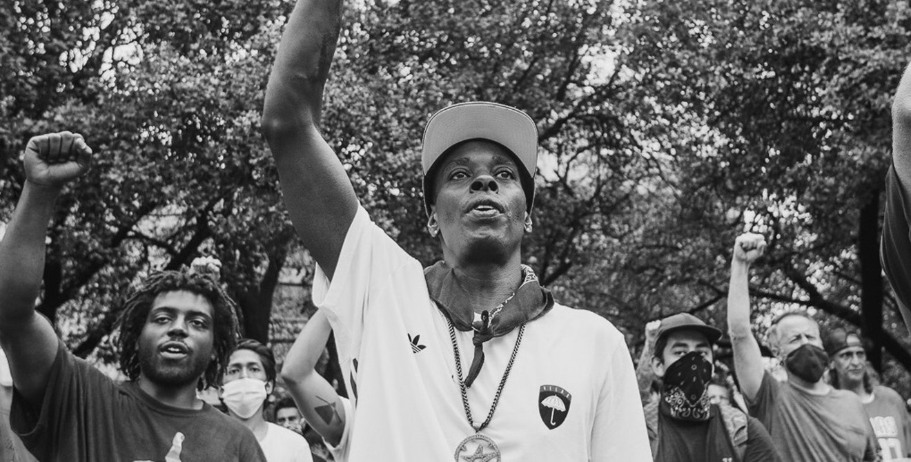 Kareem Campbell, seen here at a Black Lives Matter demonstration, is responsible for raising the profile of skateboarding in the Black community, says Tony Hawk.