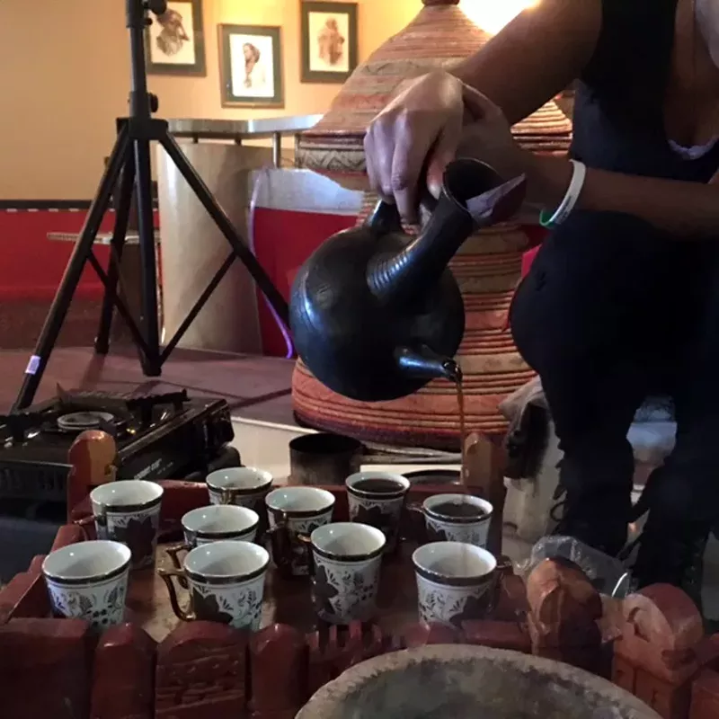 Image: For $25, you and some friends can experience a traditional Ethiopian coffee service at Dire Dawa in Richardson.
