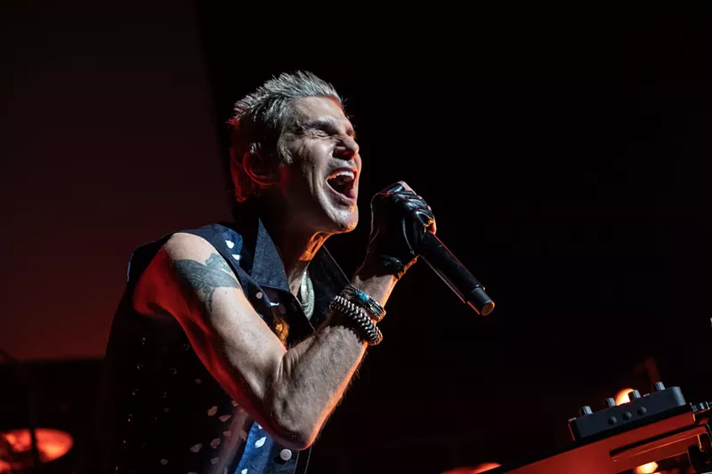 Image: Perry Farrell from Jane's Addiction gave his all during Sunday night's show in Dallas.
