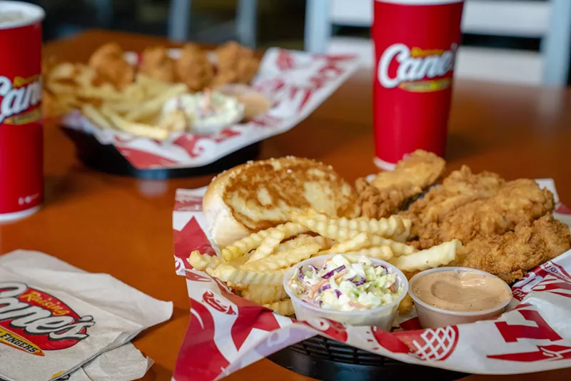 Image: Raising Cane's combo box.
