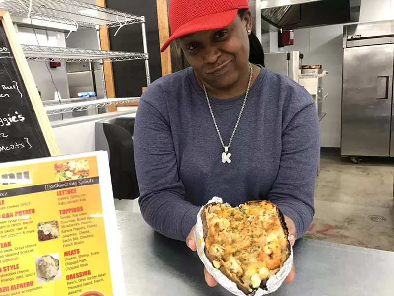 Image: Keyla Cooks, owner of the new Crazii Potatoez in DeSoto.